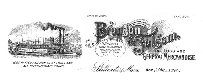 Bronson & Folsom vintage leterhead